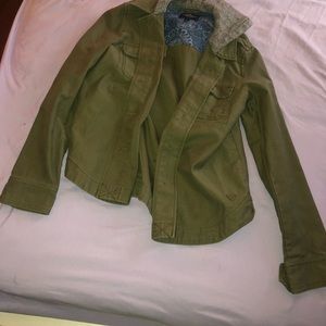 Army Green Sweatshirt Jacket